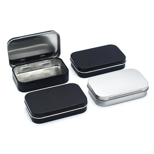 Metal tin box - box, rectangular