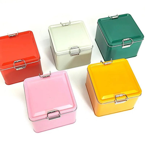 Square metal storage box - square,