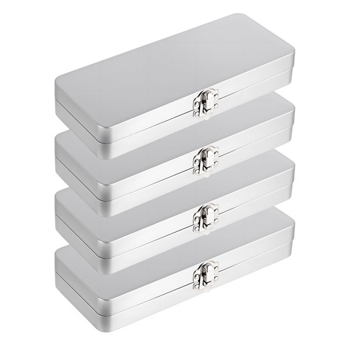 4pcs rectangular metal - 4pcs, tin