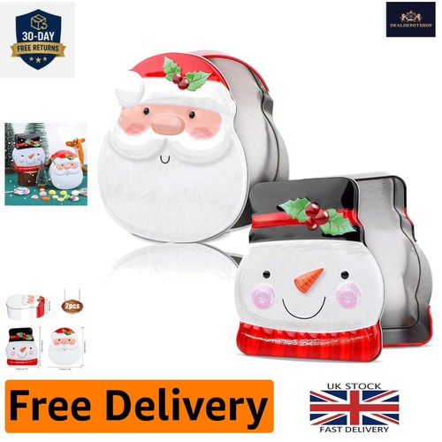 Pcs festive christmas tin - festive,