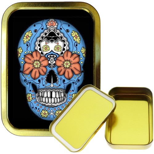 Blue candy skull 2oz gold - 2oz,