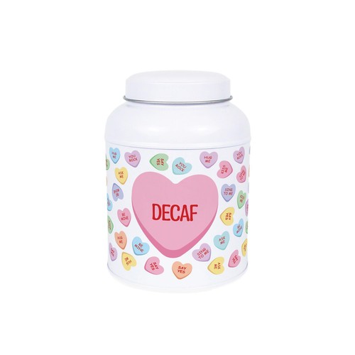 Heart candy decaf canister - decaf,