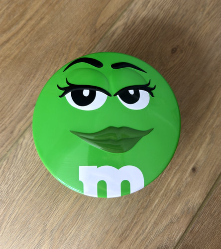 Green decorative tin - m&m,