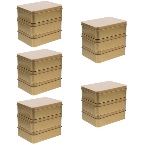 15pcs reusable tinplate boxes - 15pcs,