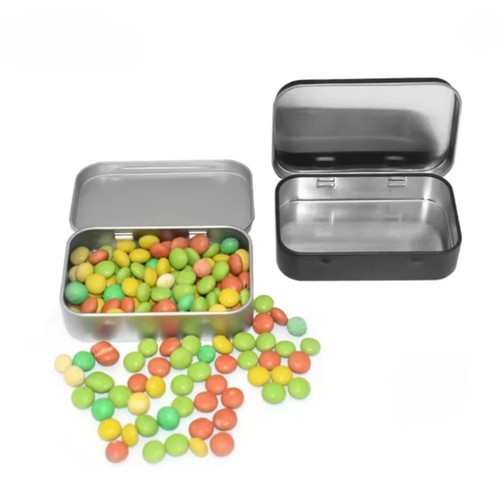 Mini metal tin box rectangular - metal,