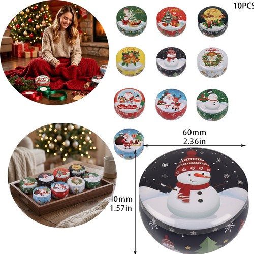 10pc xmas decor - decor, tin