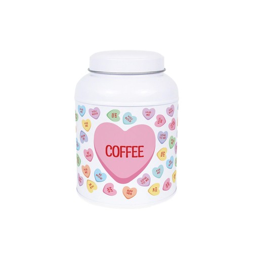 Heart candy coffee canister - heart,